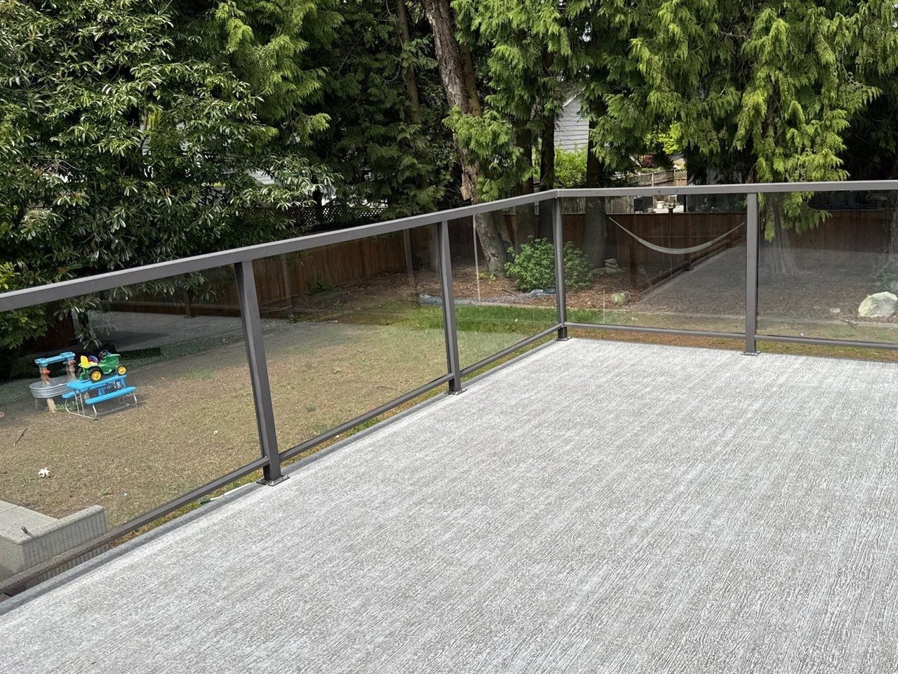 Valordek waterproof vinyl deck membrane on a residential deck
