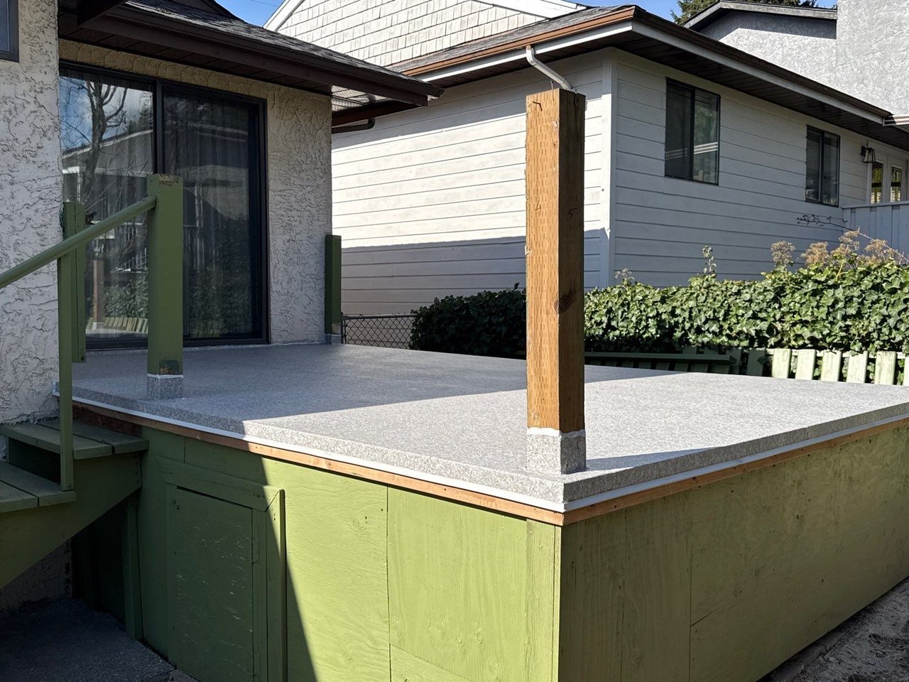 Valordek waterproof vinyl deck membrane on a residential deck