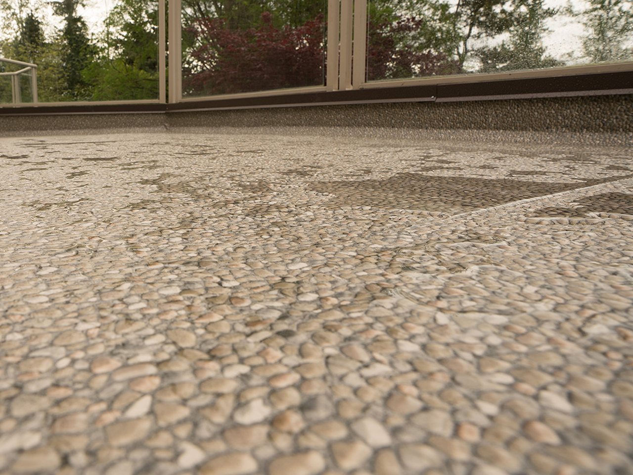 Valordek waterproof vinyl deck membrane on a residential deck