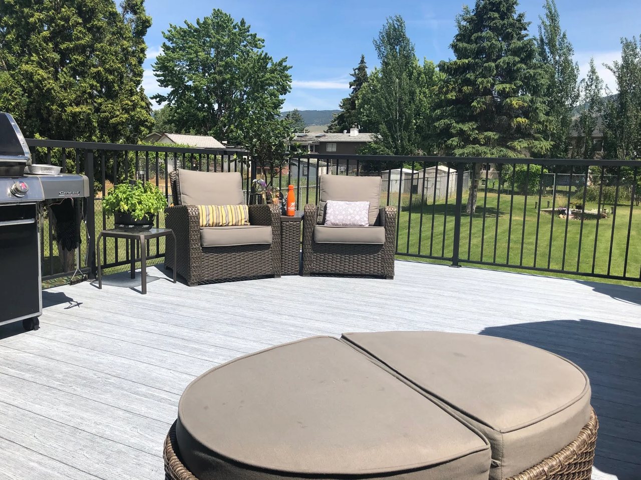 Valordek waterproof vinyl deck membrane on a residential deck