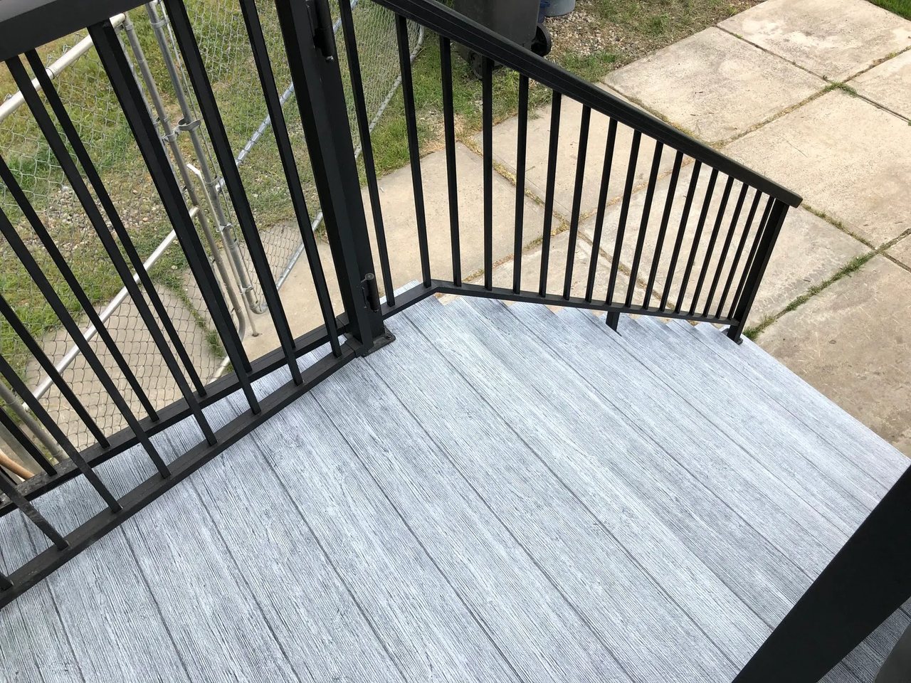 Valordek waterproof vinyl deck membrane on a residential deck